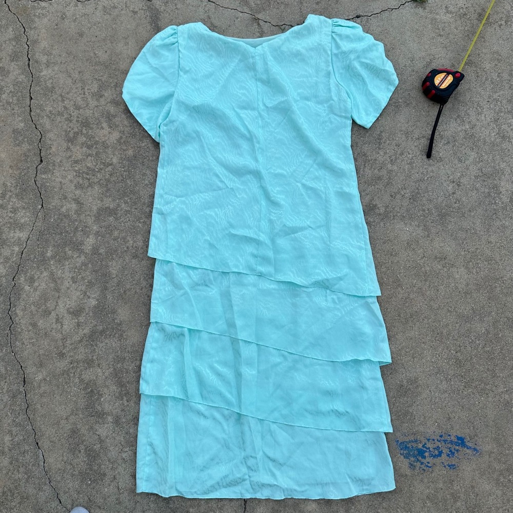 Lizzy & Johainy Tiered Dress Puff Sleeve Party‎ Cocktail Vintage Size 8 - Picture 9 of 9